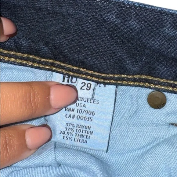 Hudson Collin Mid-Rise Flap Skinny Jean in Belf Women’s Size 29 - Picture 6 of 7